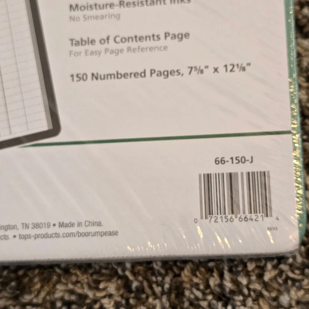 Boorum & Pease Account Book Ledger Journal 150 Pages Teal 66-150-J New